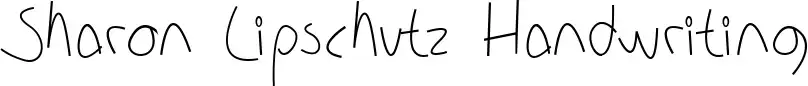 Sharon Lipschutz Handwriting