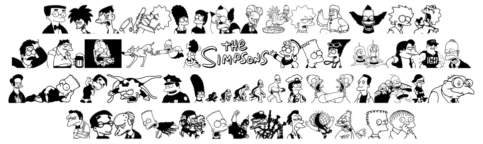 Simpsons Mmmm...Fontfont specimens