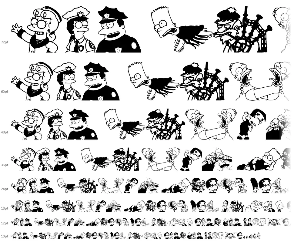 Simpsons Mmmm...Fontfont waterfall
