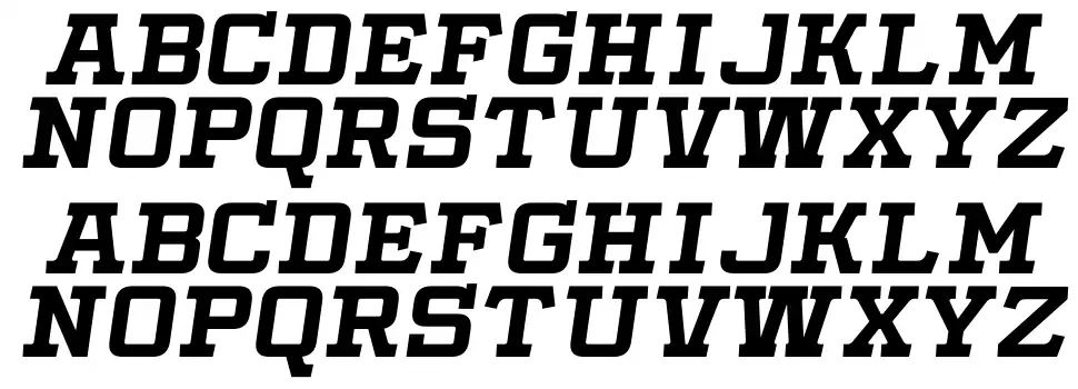 Slabby Pricesfont specimens