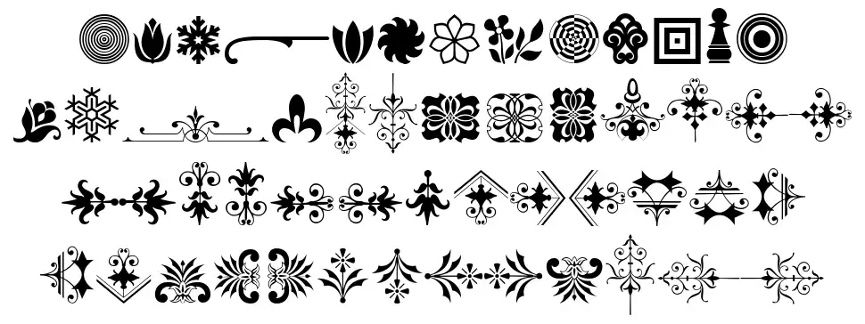 Soft Ornaments 21font specimens