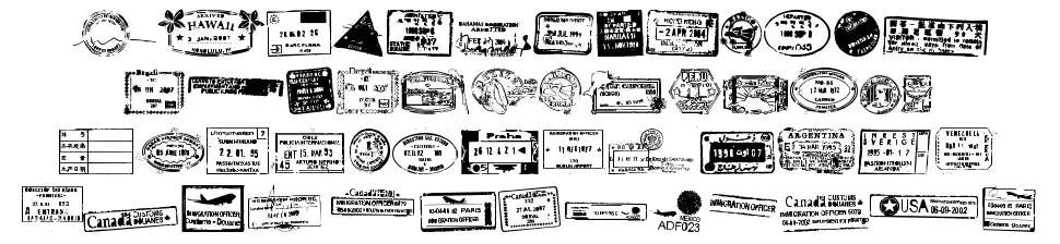 Stamp Seal TFBfont specimens