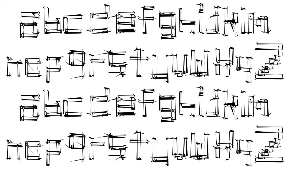 Stickchopfont specimens