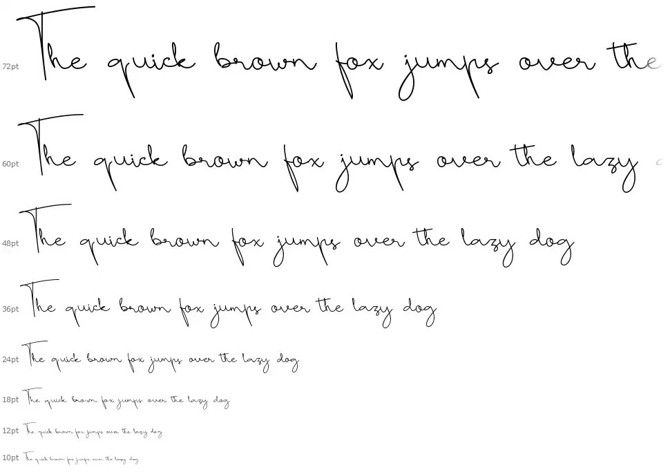 Sundiary Scriptfont waterfall