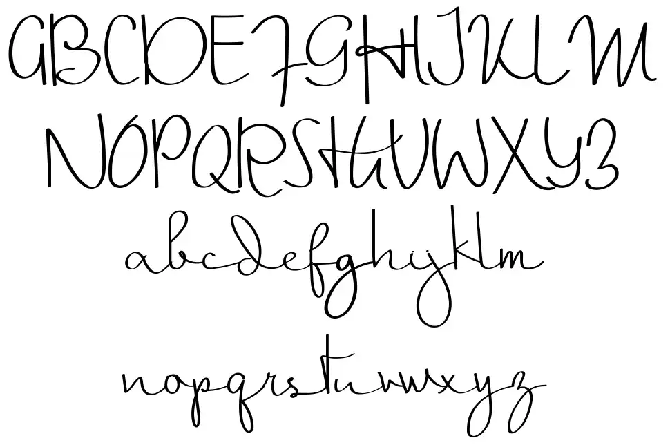 Thalia Hillary Scriptfont specimens