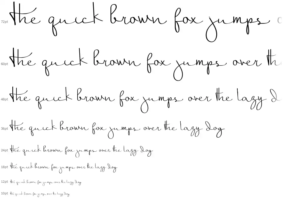 Thalia Hillary Scriptfont waterfall