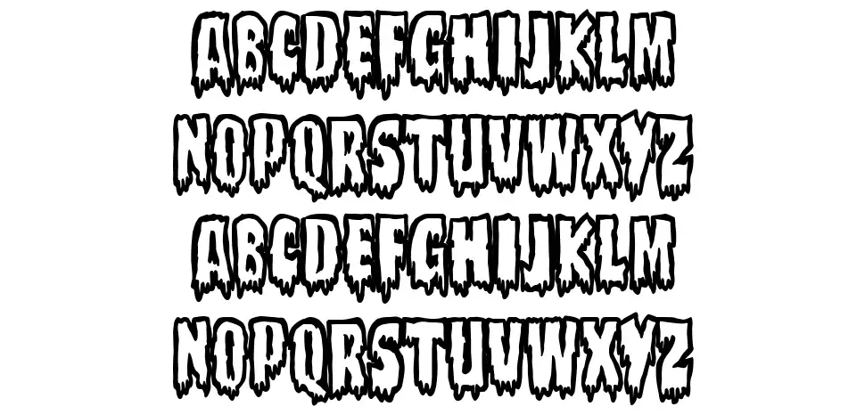 The Bloody Butcherfont specimens