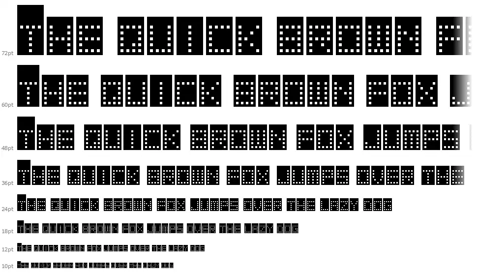 Tower Blockfont waterfall