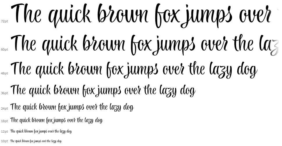 TT Knickerbockers Scriptfont waterfall
