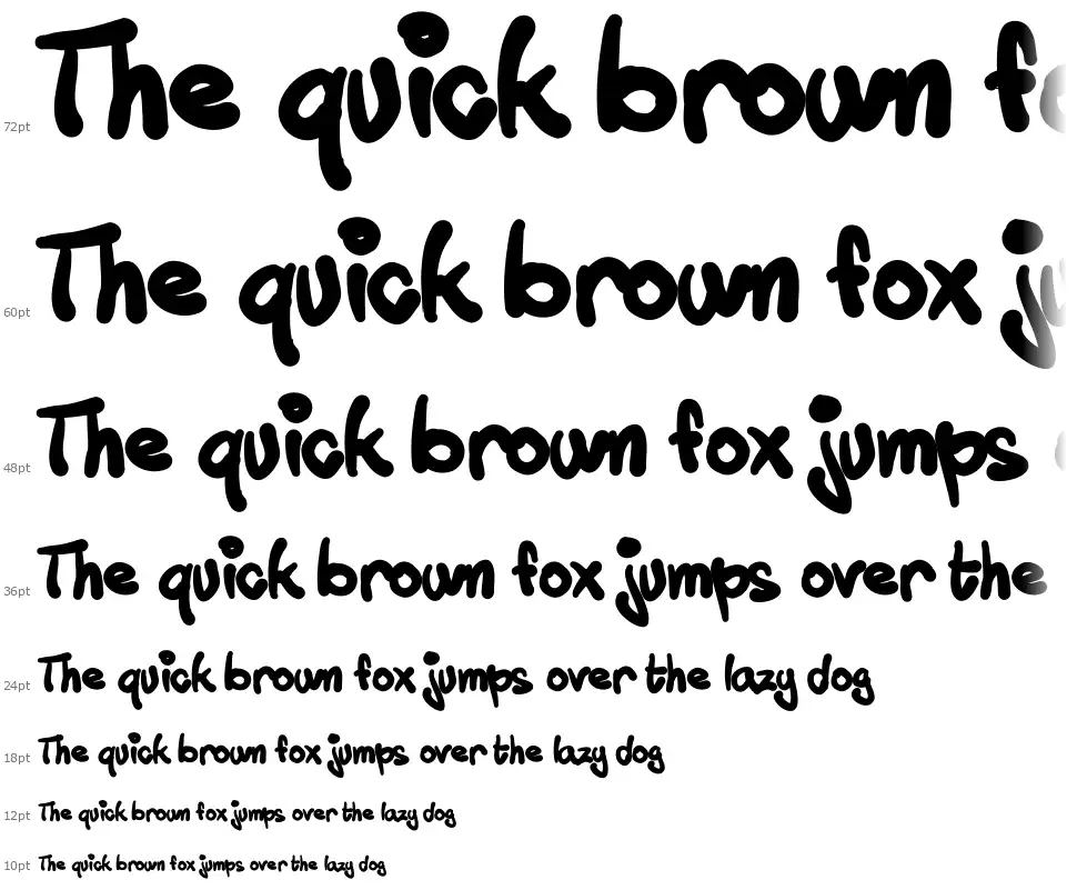 Tusch Touchfont waterfall