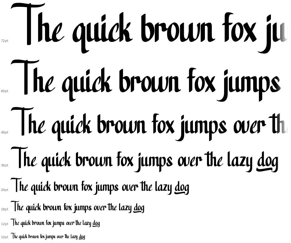 Visualistfont waterfall