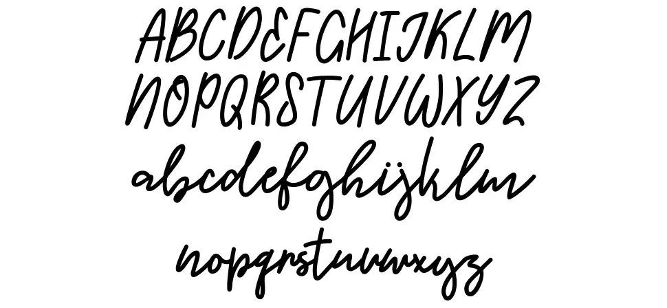 Warm Memoriesfont specimens