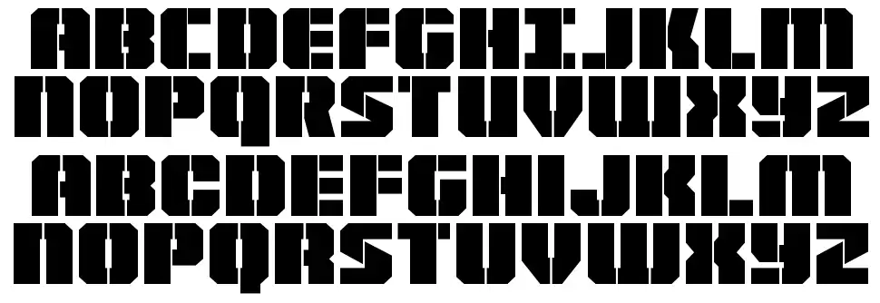 Warpthrusterfont specimens