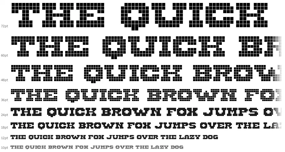 Wild West Pixelfont waterfall