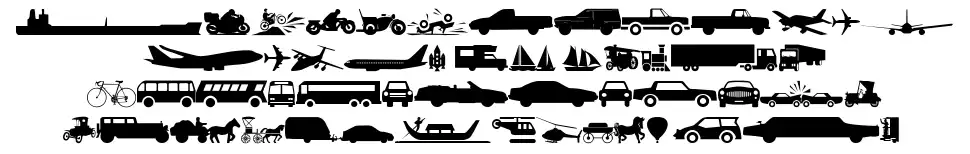 WM Transport 1font specimens