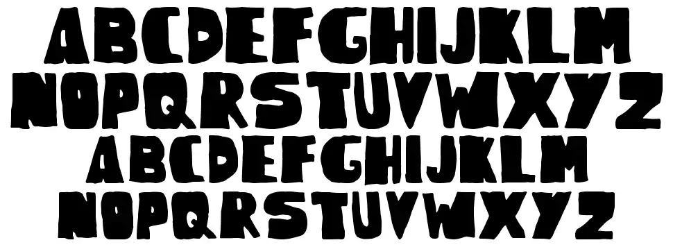 Woodcutter Rude Pressfont specimens