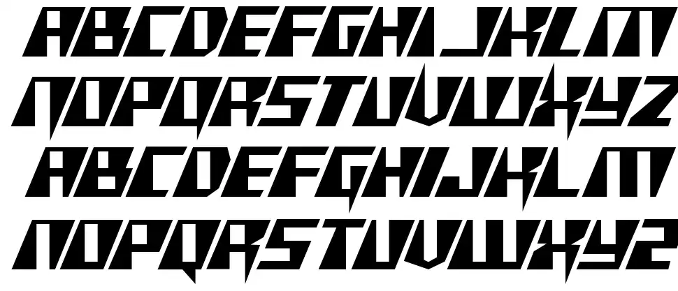 X-Racerfont specimens